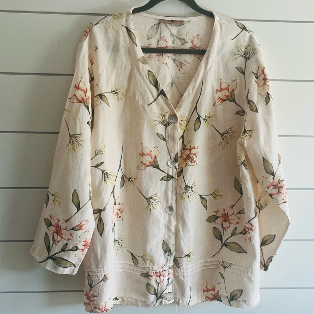 Floral Button-Up Women's Top